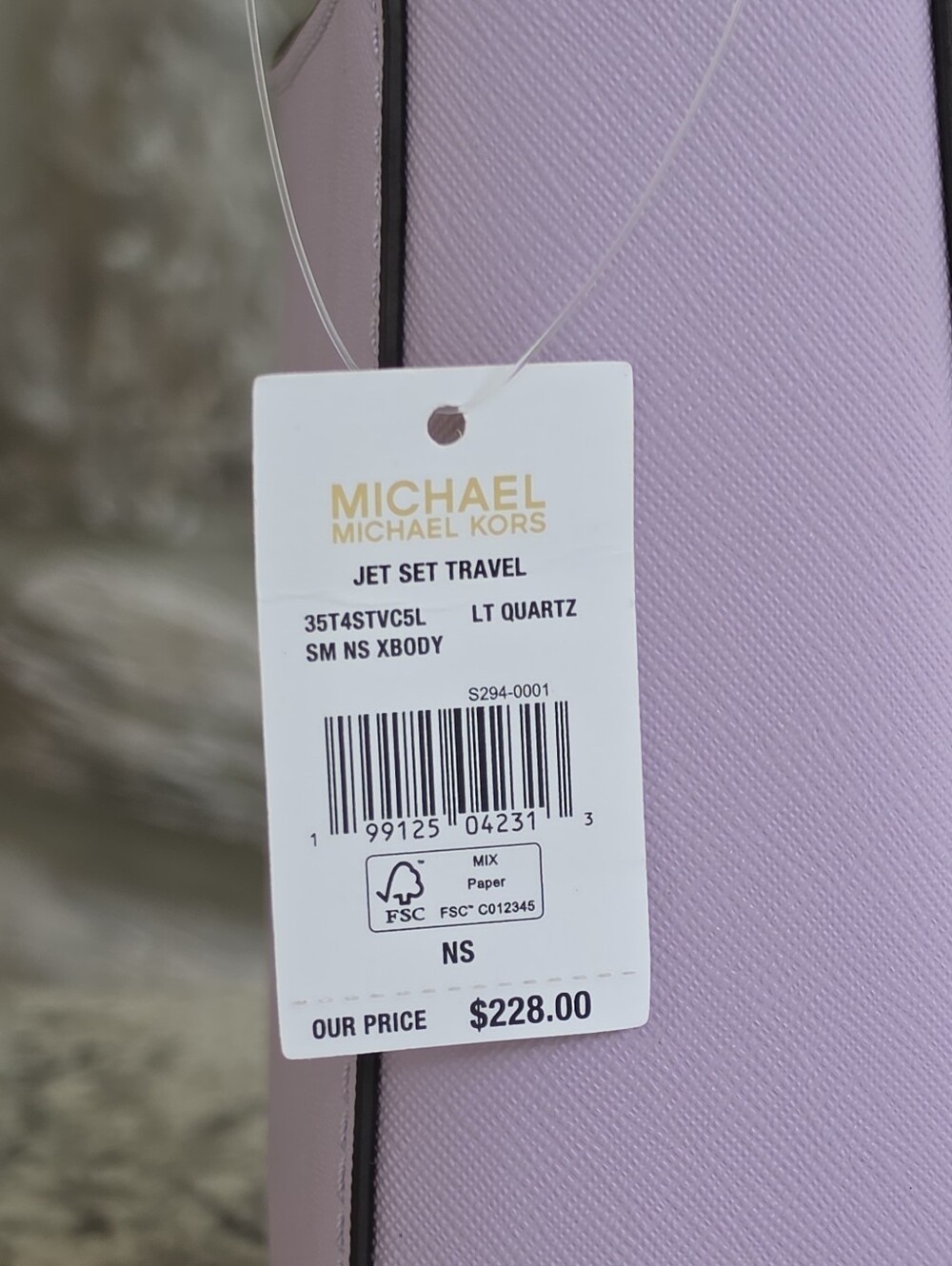 Michael Kors Jet Set Travel Small Purple Crossbody - Picture 7 of 9